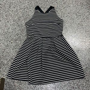 Almost Famous Black & White Stripe Dress Sz S